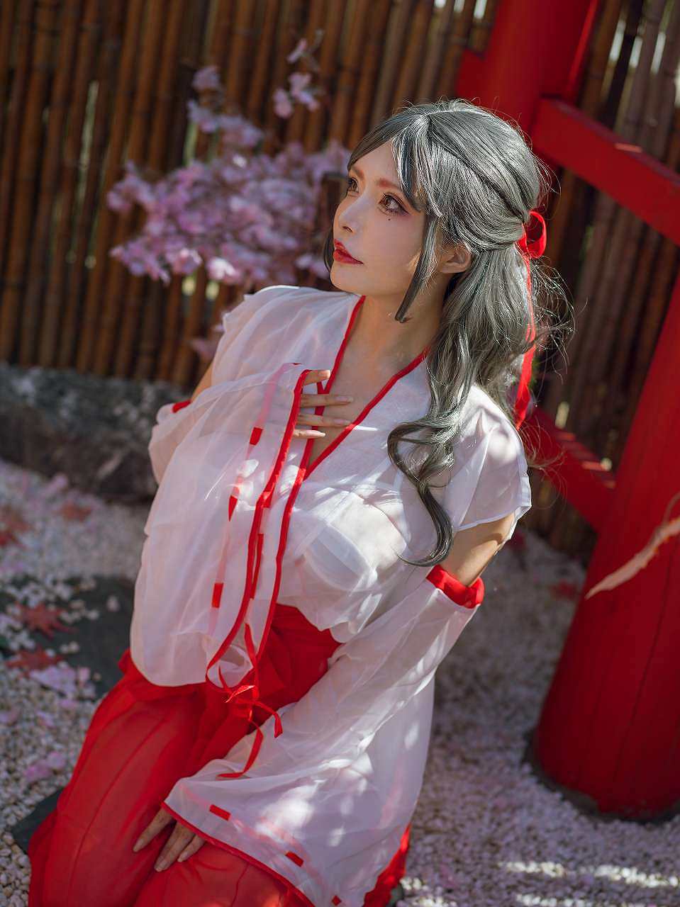 秋和柯基-汤池巫女 [53P1V-1.11G] cosplay美女-第2张