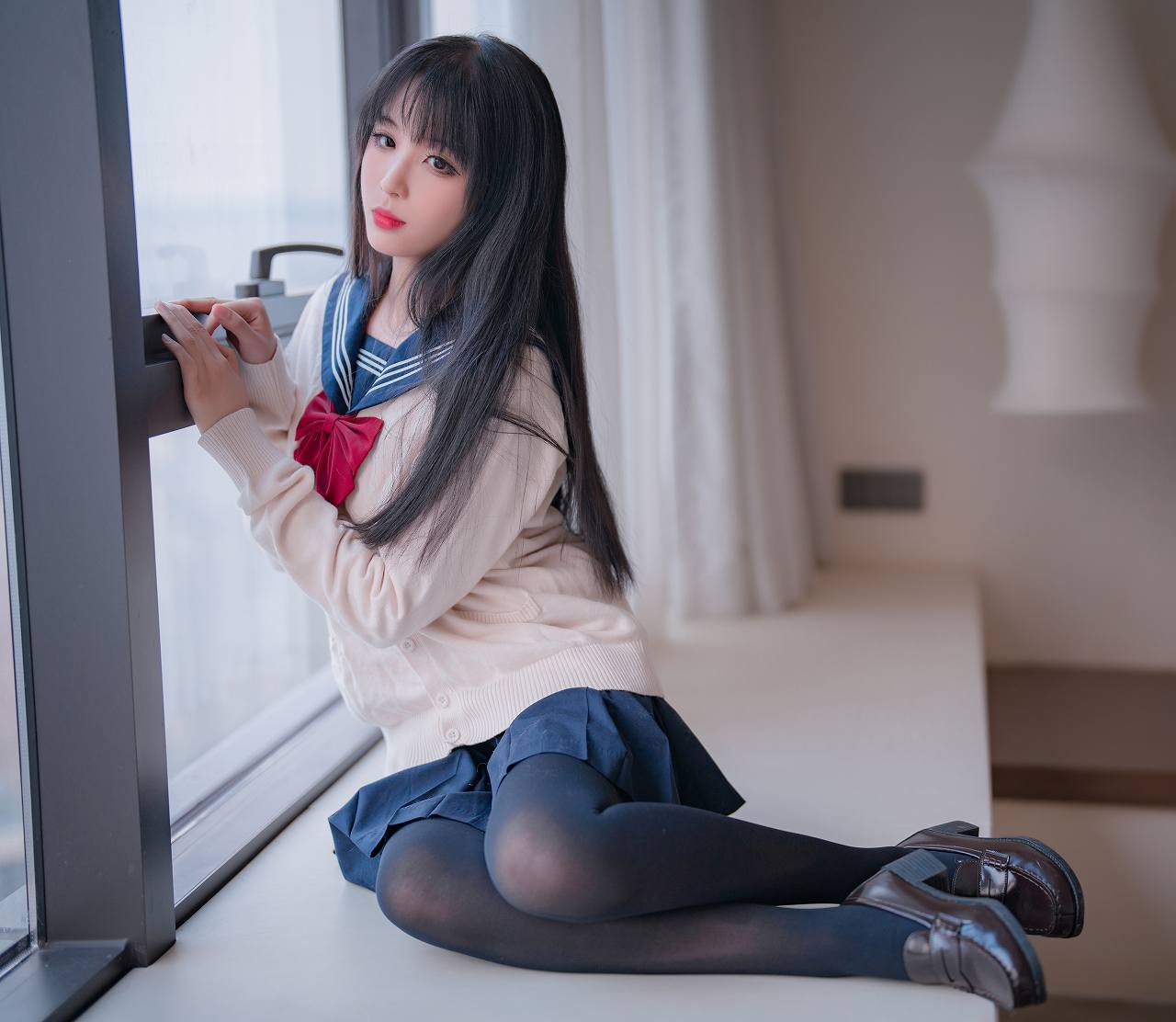 轩萧学姐-黑丝JK 2.0 [44P-167M] JK制服-第2张