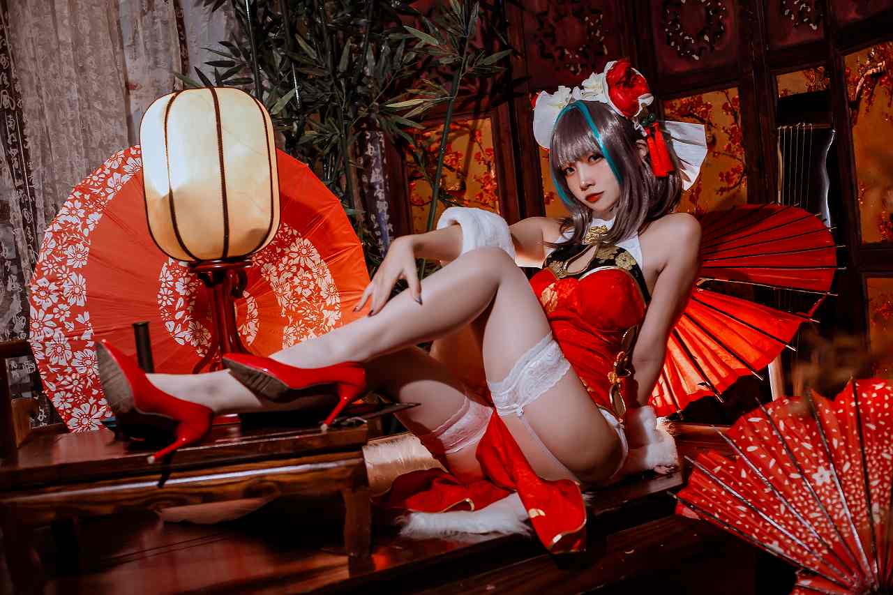 二佐Nisa-碧蓝柴郡旗袍 [32P-301M] 性感诱惑-第1张