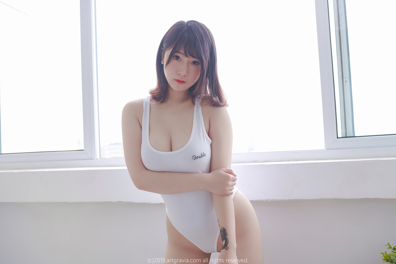 猫九酱-[ARTGRAVIA]猫九酱Sakura 高叉连体衣&齐逼小短裙[61P-292M] 内衣-第4张