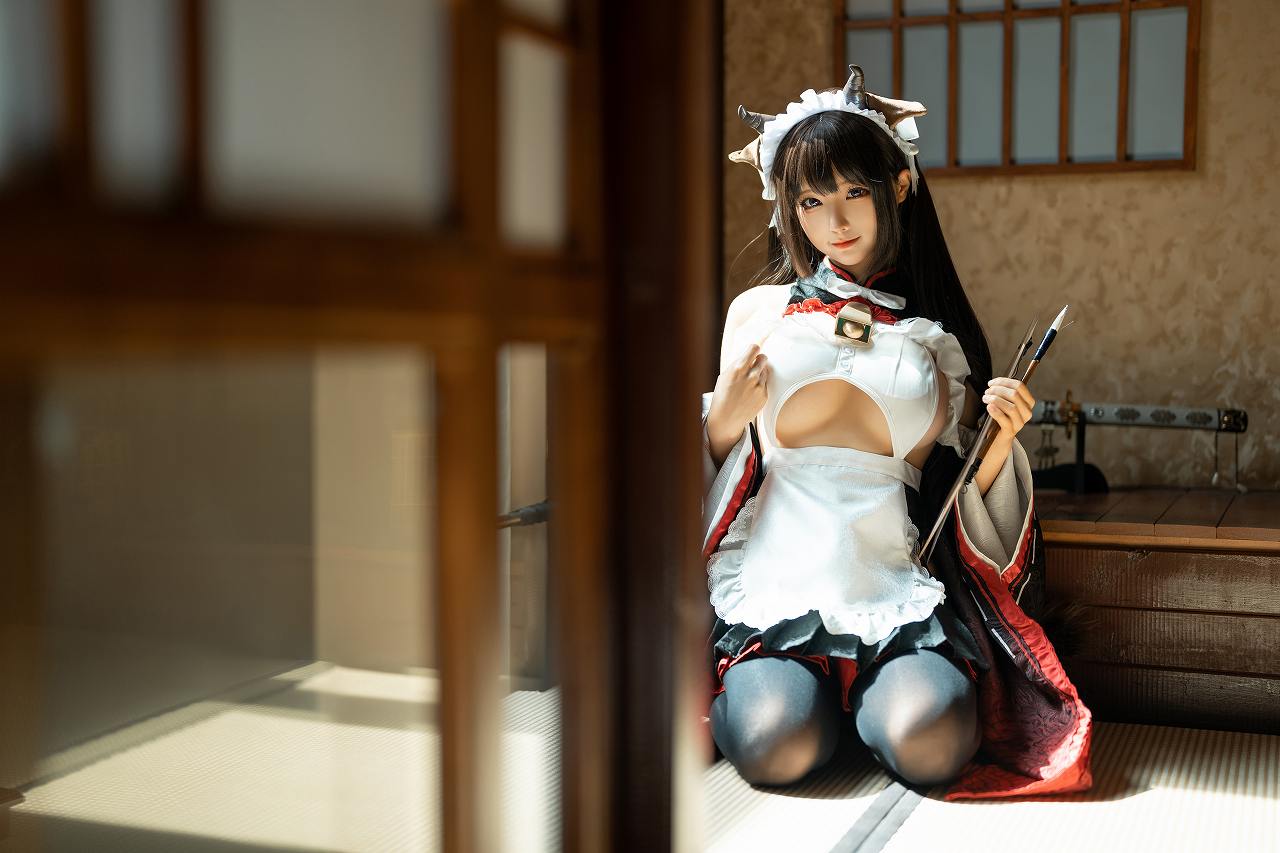 蠢沫沫-牛牛女仆 [15P-143MB] cosplay美女-第2张