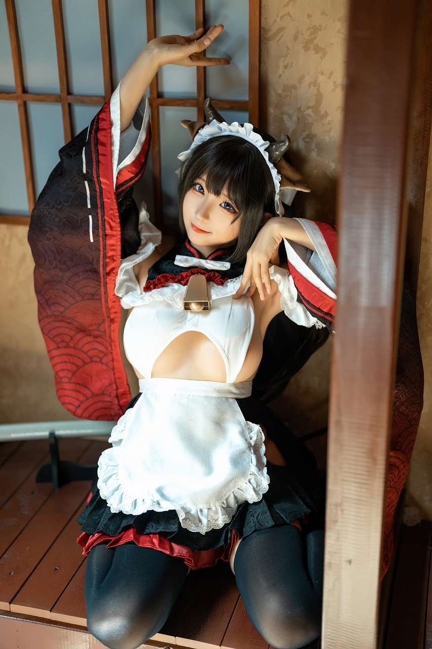 蠢沫沫-牛牛女仆 [15P-143MB] cosplay美女-第4张