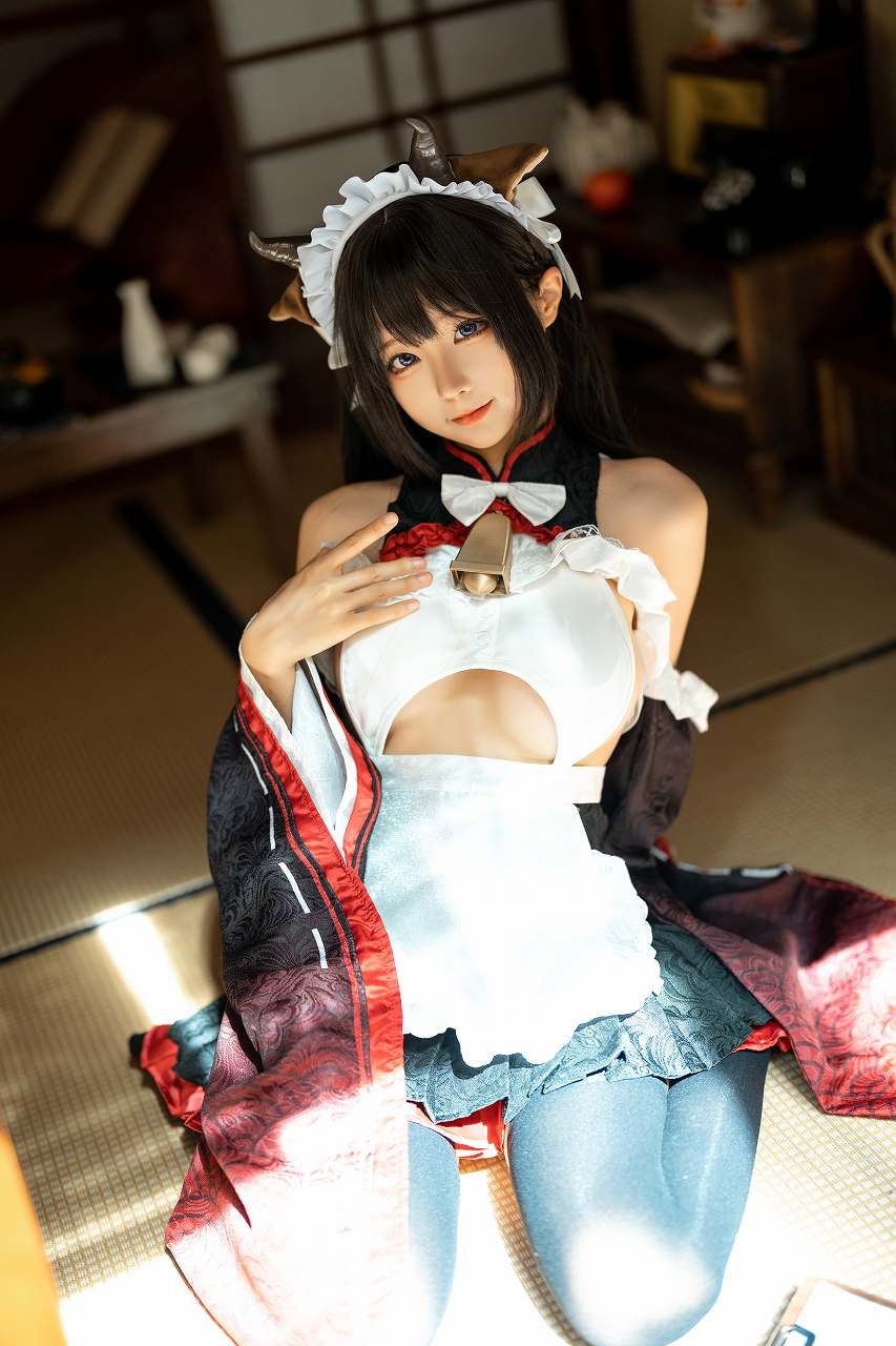 蠢沫沫-牛牛女仆 [15P-143MB] cosplay美女-第5张