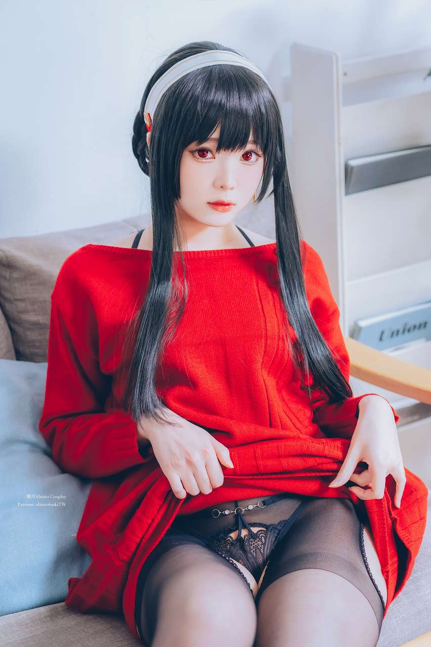 霜月shimo-Yor Forger Red Sweater [15P-146M] 性感诱惑-第2张