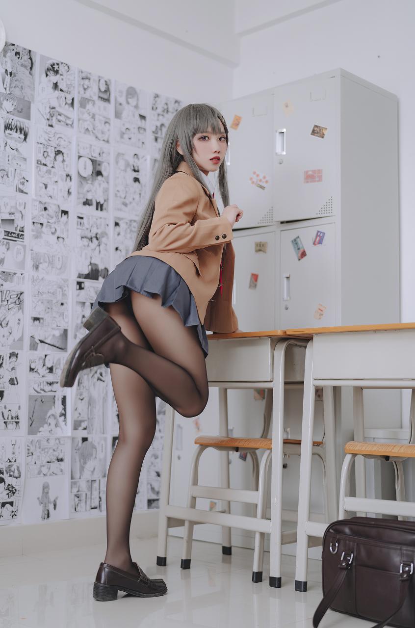 果咩酱w-麻衣校服 [30P-228M] JK制服-第3张