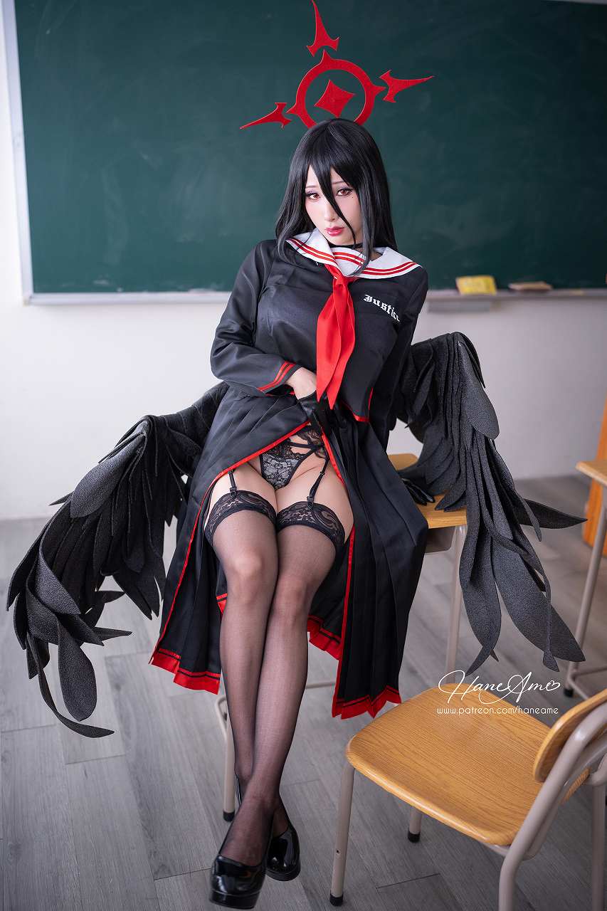 雨波_HaneAme-23年8月订阅 蔚蓝档案 羽川莲实 Hanekawa Hasumi [45P2V-404MB] cosplay美女-第2张