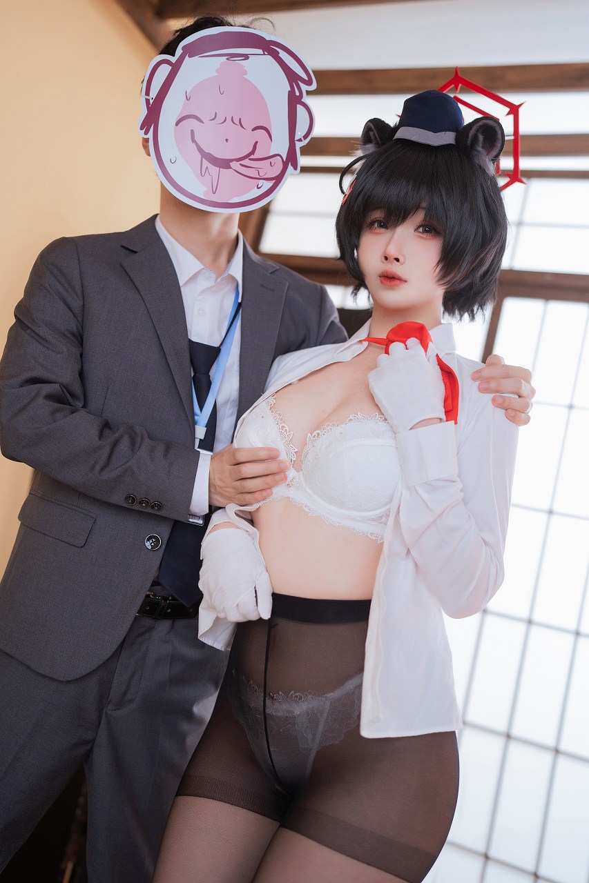 rioko凉凉子-蔚蓝档案椿导游 [62P+12V-1.06GB] cosplay美女-第6张
